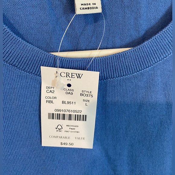 J. Crew Vibrant Blue Tank Top - Picture 3 of 8